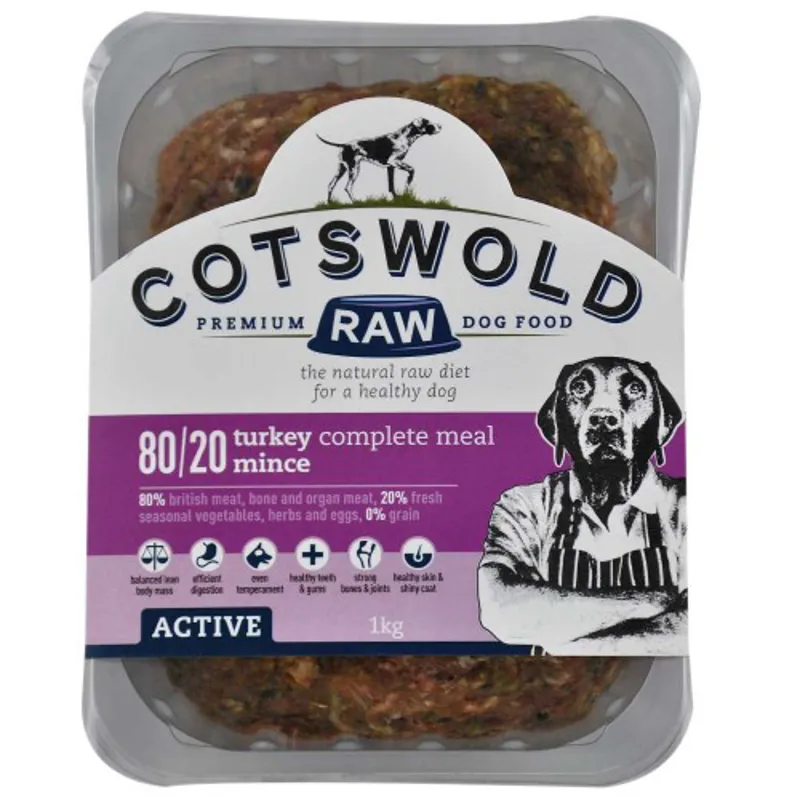 Cotswold Raw 80/20 Adult Working Active Turkey Mince